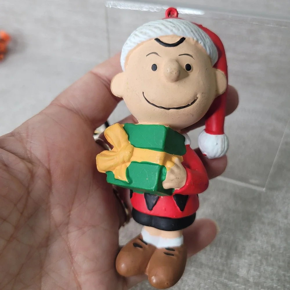 Vintage Peanuts Snoopy Charlie Brown Christmas Ornament 5pc Kurt Adler Figurine